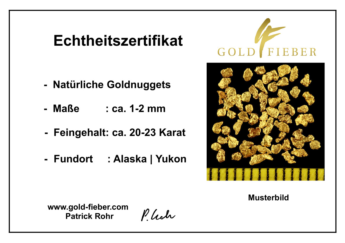 50 Real Gold Nuggets Alaska 1-2mm 20-23 Carat Bullion Coin Jewelry Gift