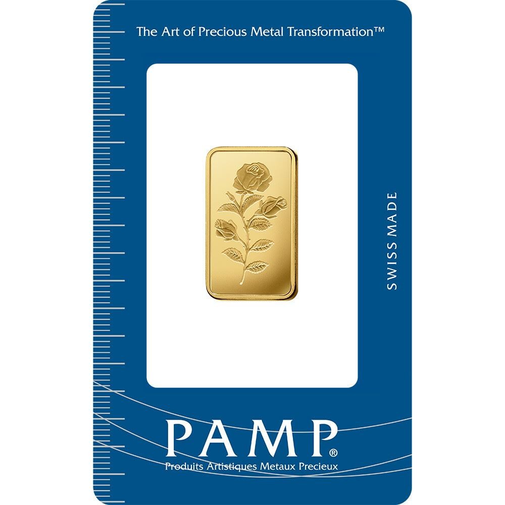 10 gram Gold Bar – PAMP Suisse – Rosa – 999.9 Fine in Sealed Assay
