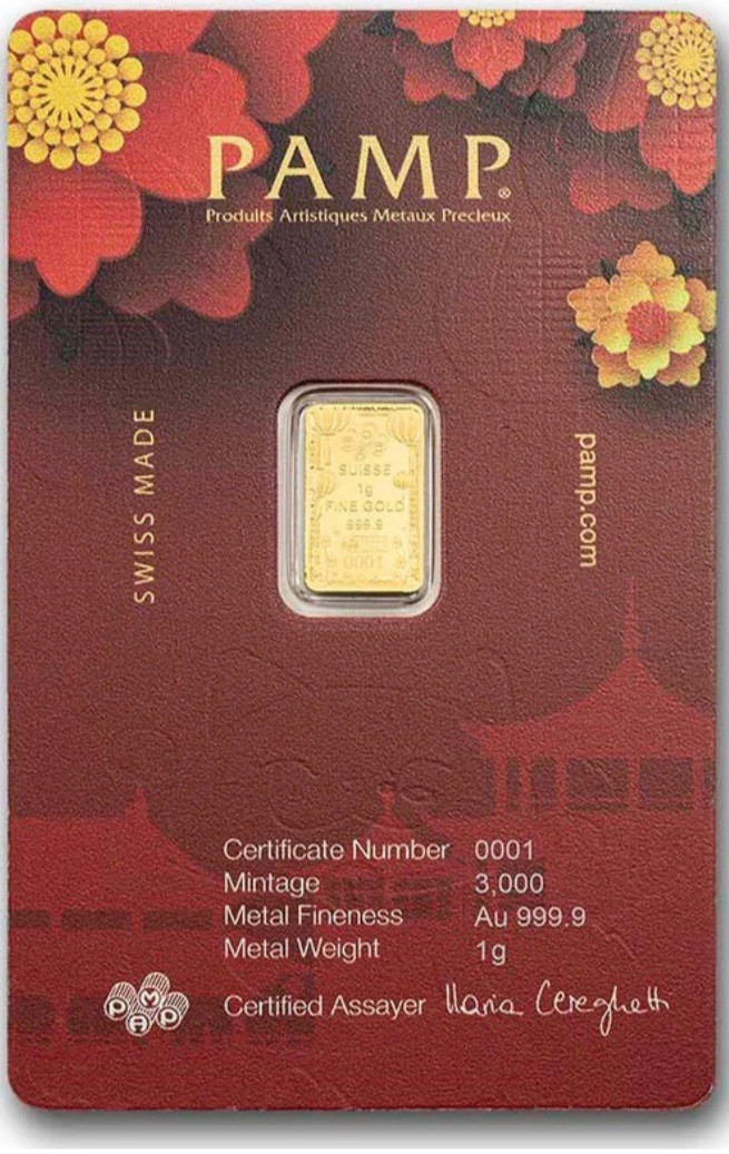 Super LOW Mintage of 3,000 Worldwide Pamp 1 Gram Gold Lucky Cat- Ships Next Week