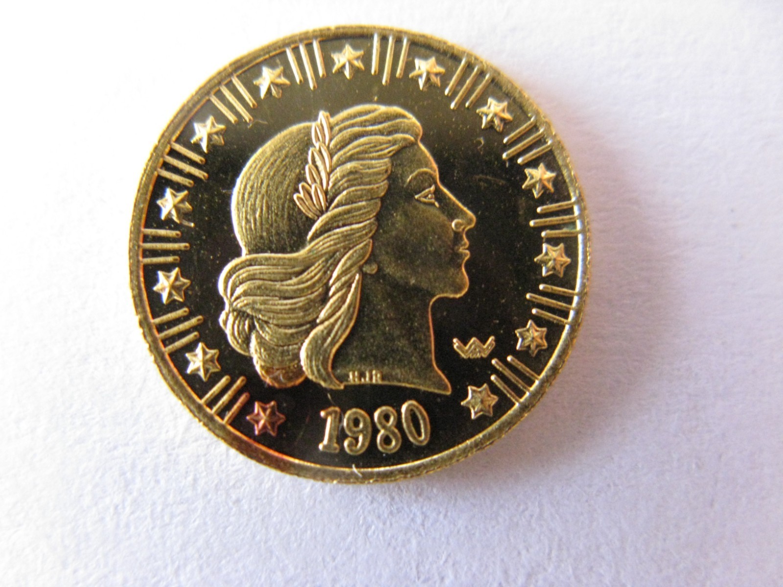 Very Rare 1980 1/20th World Wide Mint American Eagle 999 Gold Coin – Damaged