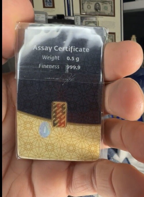 0.5 gram IGR Gold Bar – Istanbul Gold Refinery – 999.9 Fine in Sealed Assay -RME
