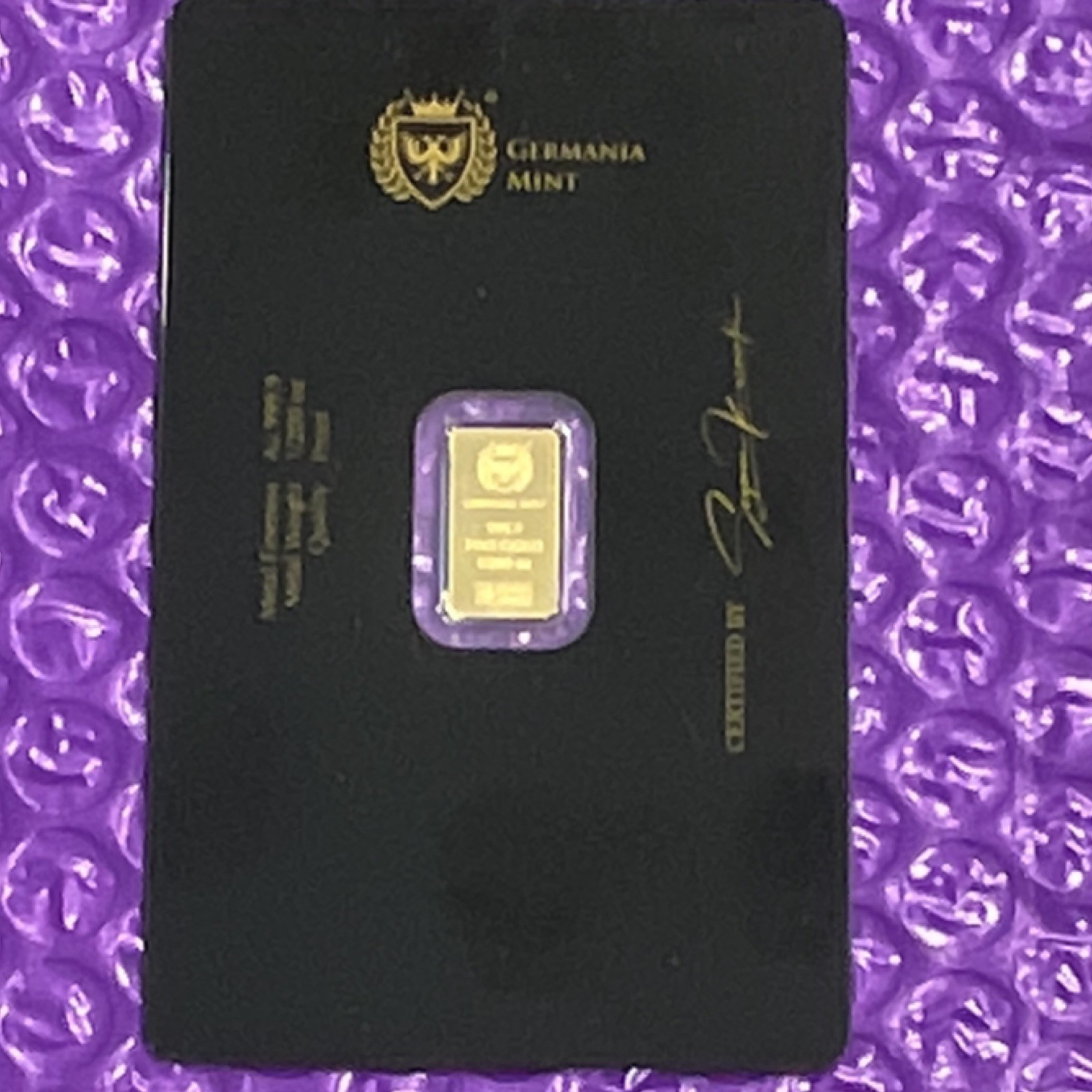 Germania Mint 1/200 Gold Bar in Sealed Assay Card Certified