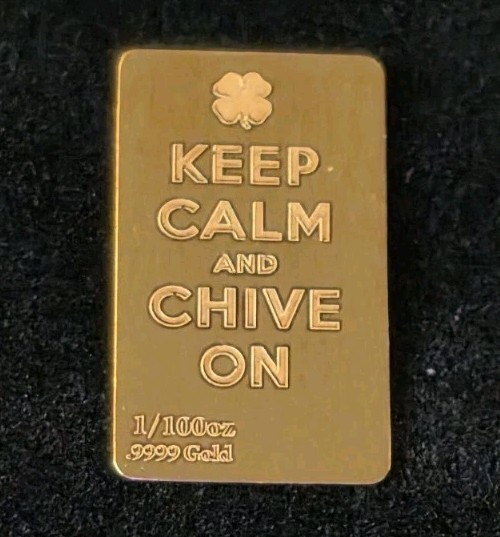 The CHIVE | Shamrock Gold Bar | 1/100th Oz Gold Bar | SOLD OUT