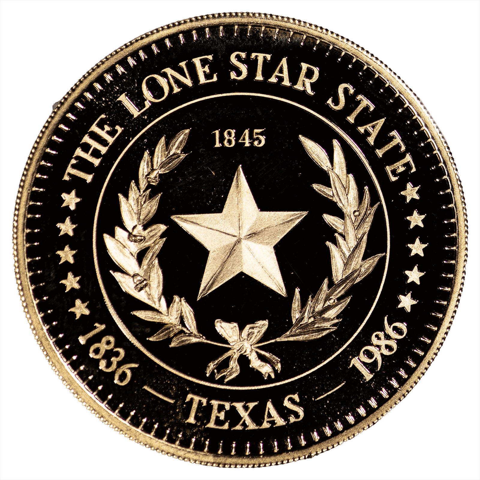 1986 1 Oz Texas Sesquicentennial Remember the Alamo .999 Fine Gold Round