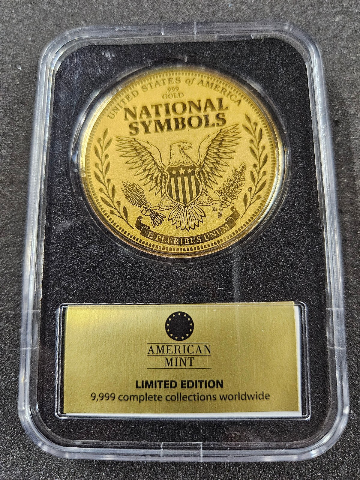 🌟 2022 American Mint STAR SPANGLED BANNER Eagle 1/200 oz .999 Gold Proof Round