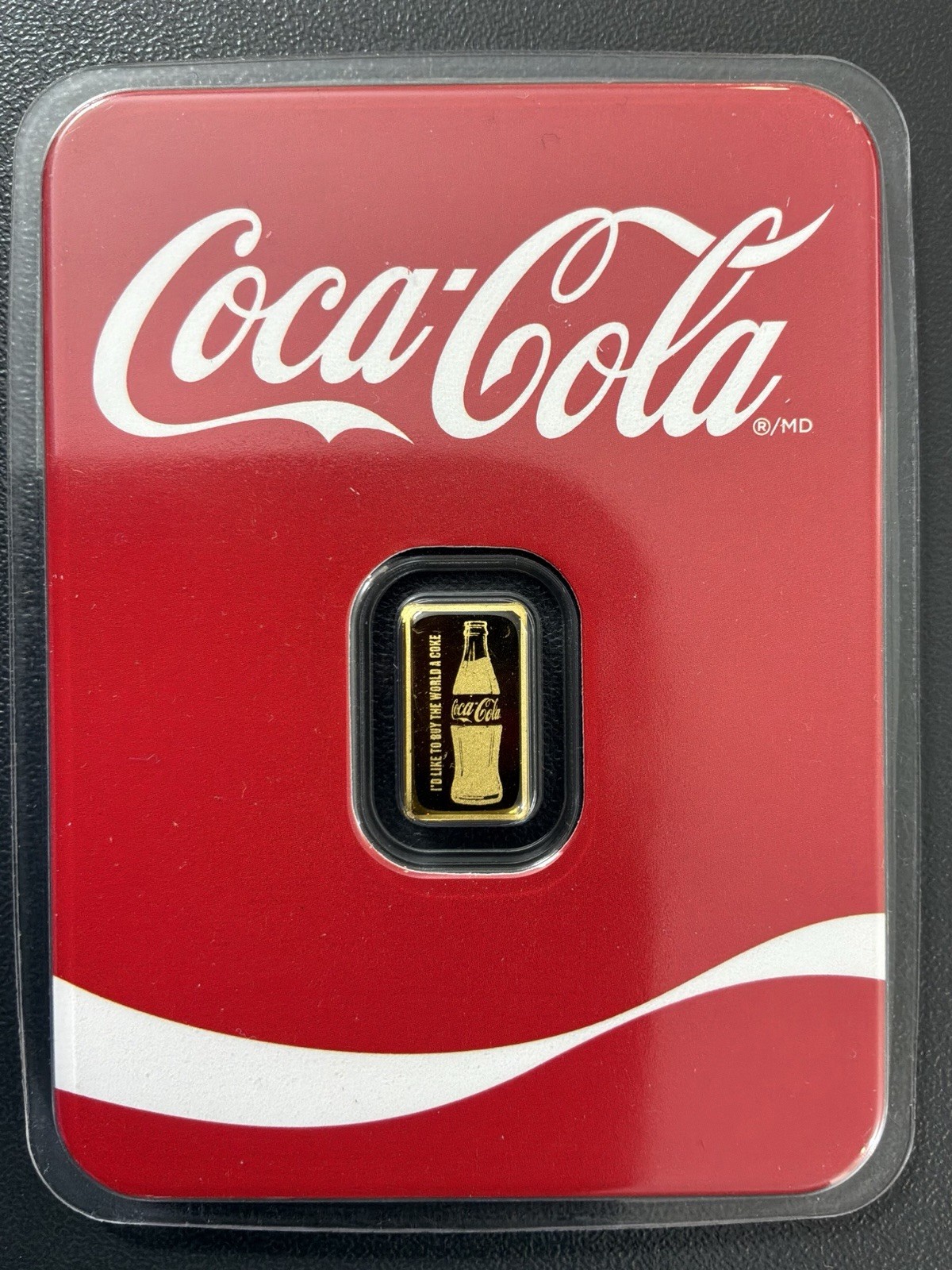 Coca‑Cola 1/2 Gram .9999 Gold Bar in Red Assay Card – Licensed And Collectible