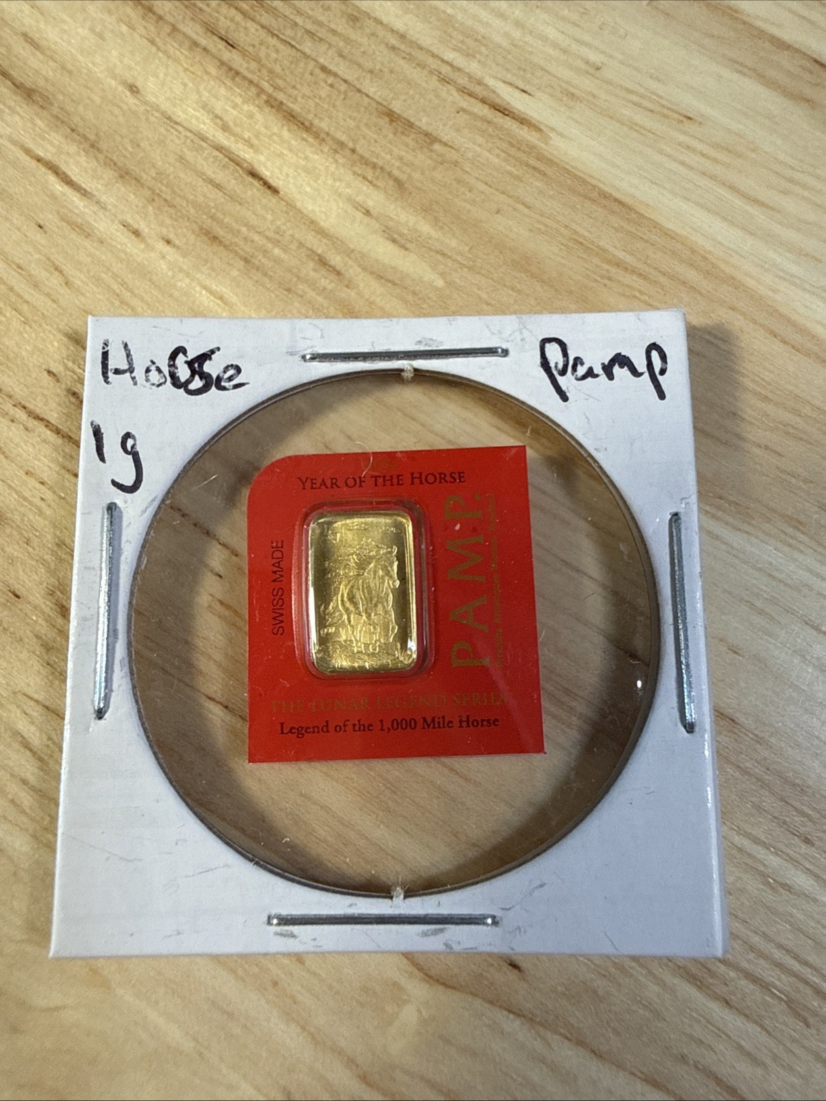 2026 1 Gram PAMP Suisse Lunar Legends Horse Multigram Gold Bar .9999 Au 1,000