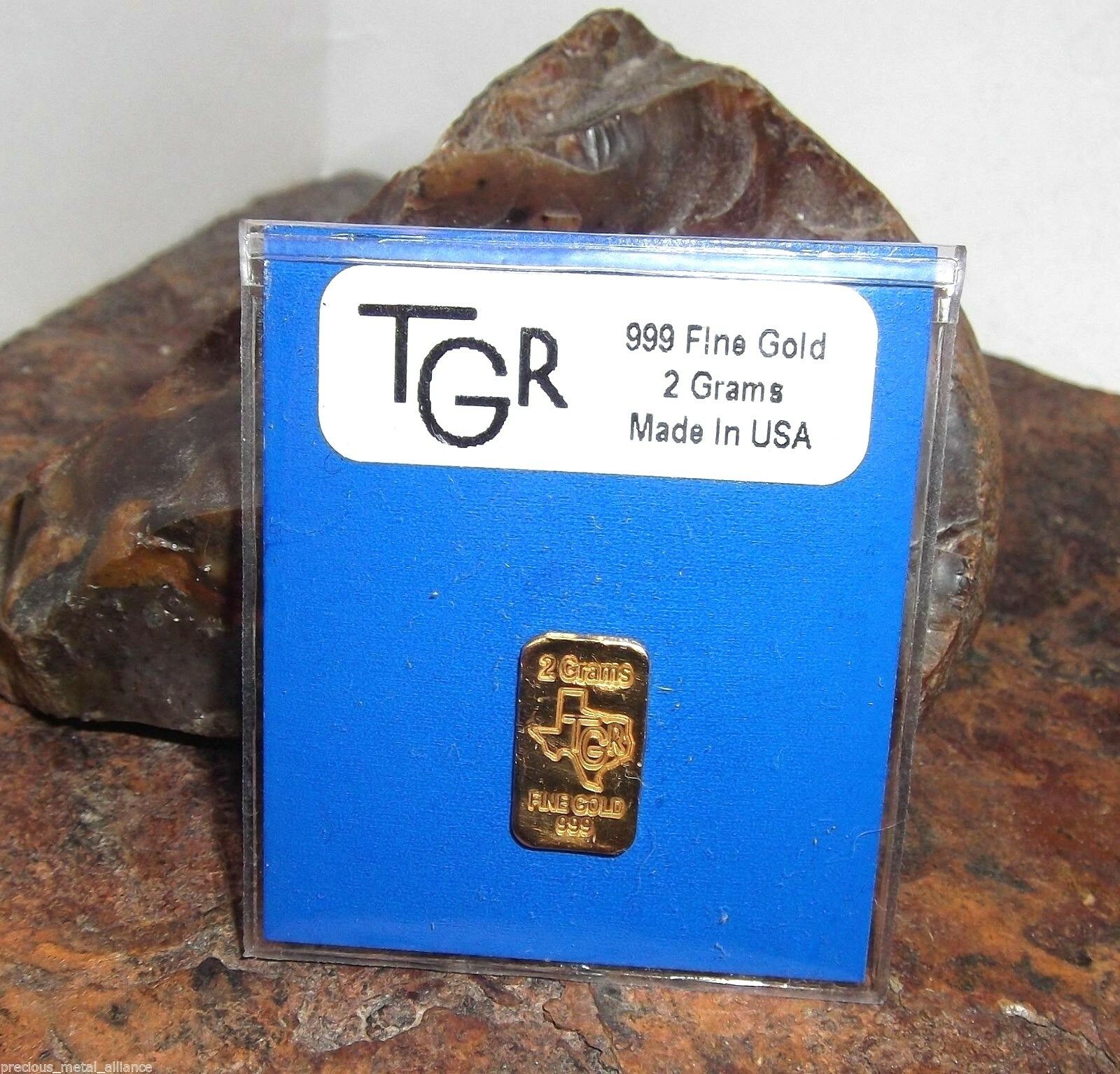 2 GRAM GOLD TGR BAR 24K PREMIUM BULLION 999.9 FINE INGOT Bin9