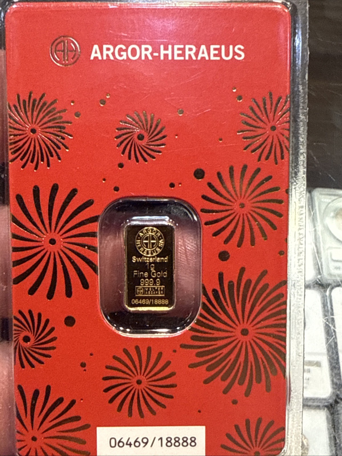 2025 Argor-Heraeus 1 Gram “Year of the Snake” Gold Bar ( In original package )