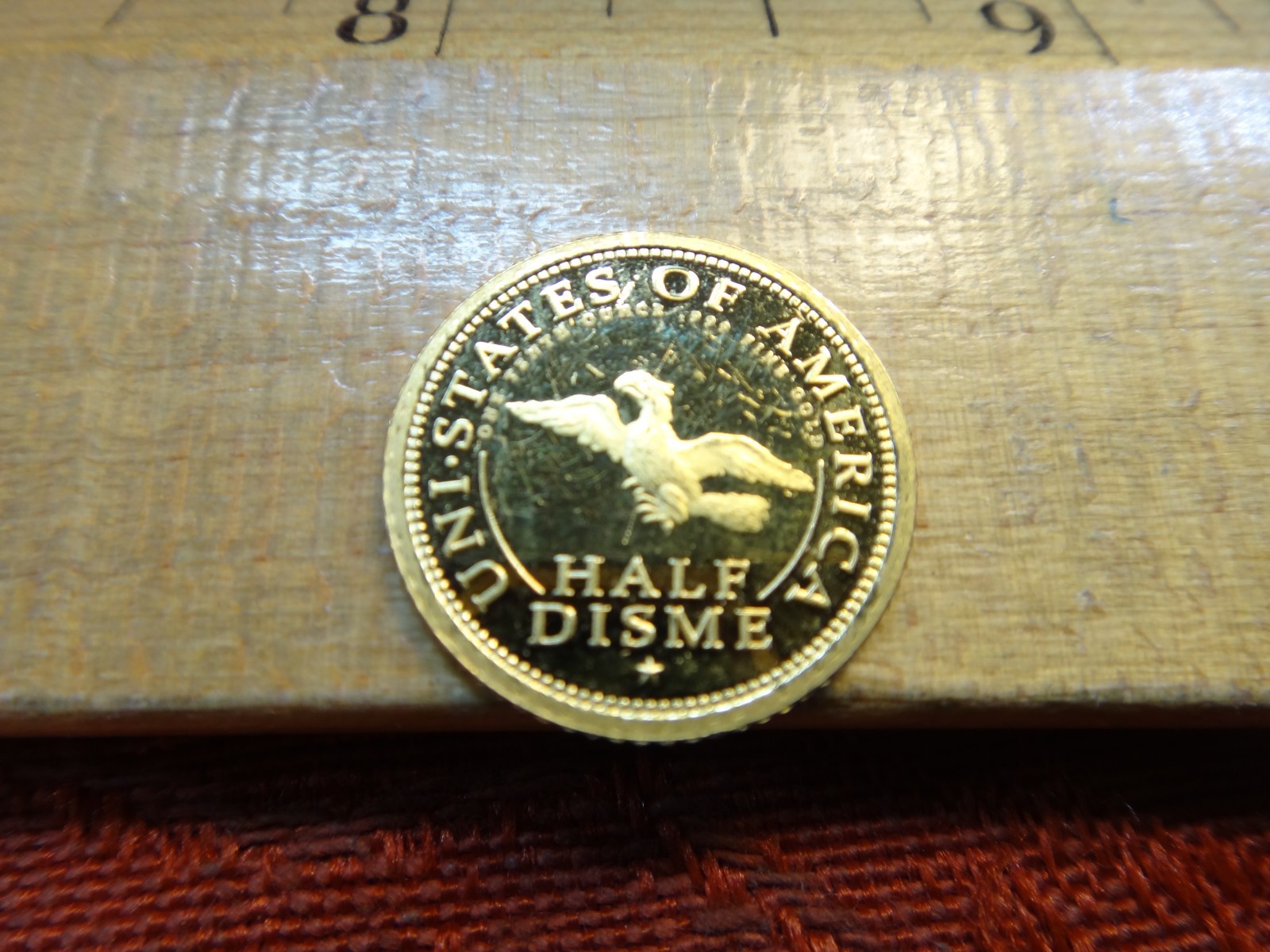 1792-2017 Industry & Science USA Private Issue Half Disme 1/10 oz Gold 1 of 300