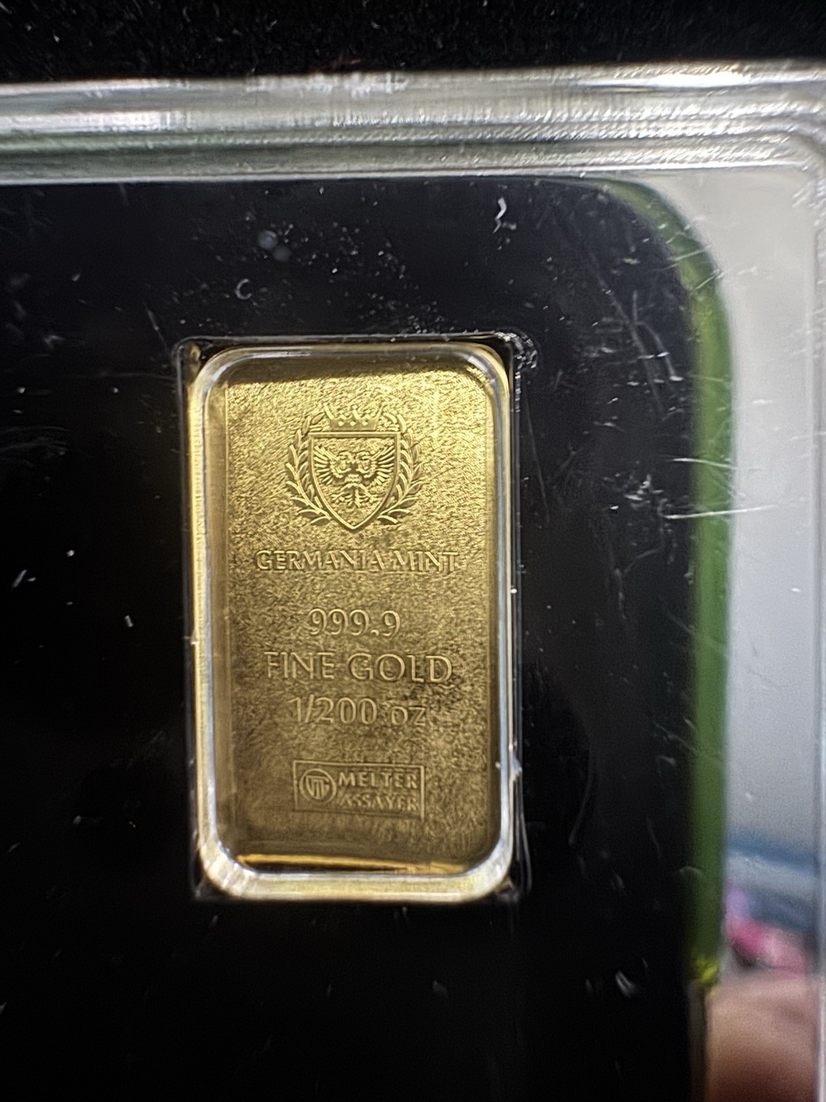 1/200 Oz Gold Bar 999.9 Fine Germania Mint Sealed Assay Mini Gold Bullion