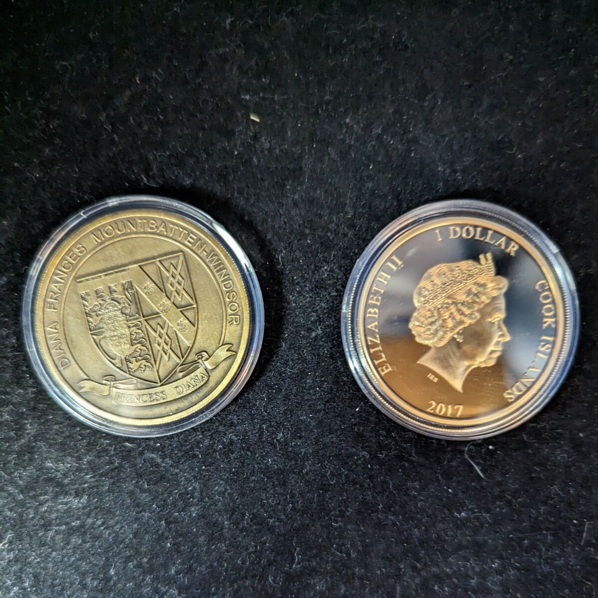 2 Princess Diana Commemorative Rounds/ Medals
