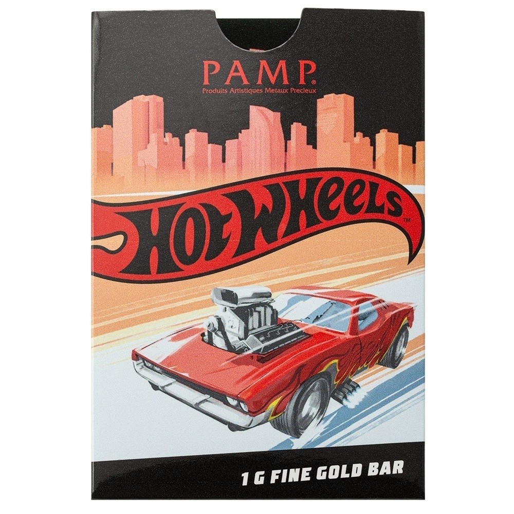 PAMP Suisse Hot Wheels Race to Win 1 Gram .9999 Fine Gold Bar – 5,000 Mintage