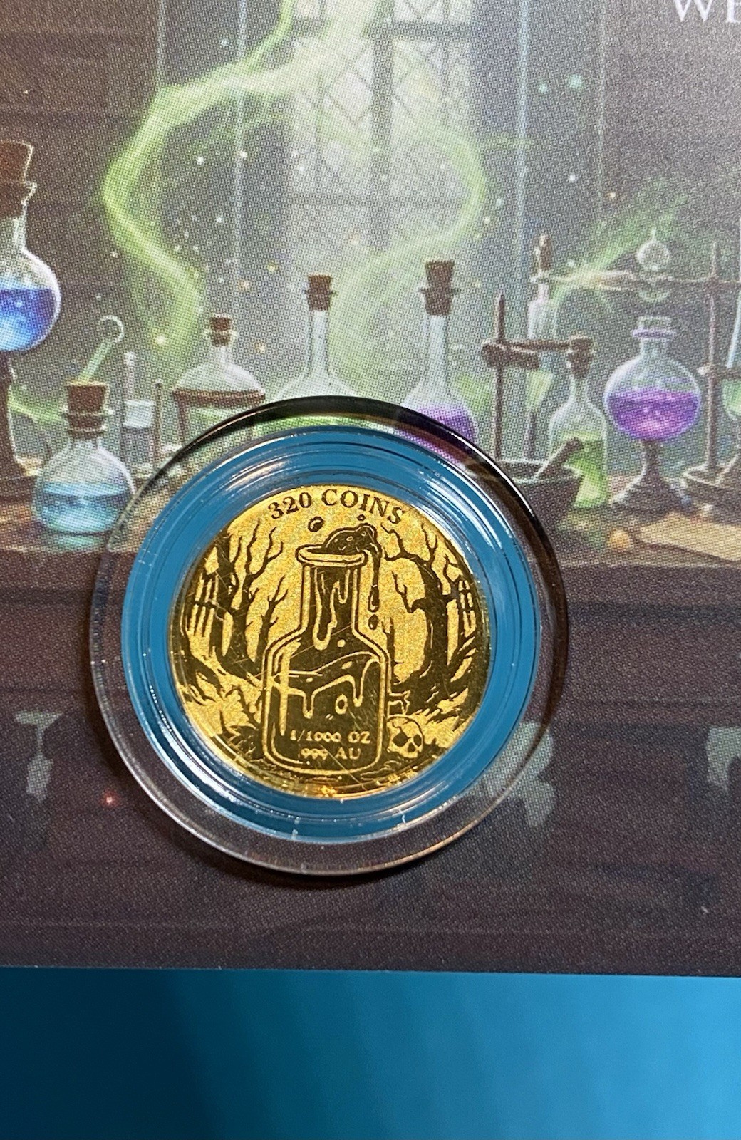 Jekyll & Hyde Gold 1/1000 Oz 999 Fine Round in COA Card