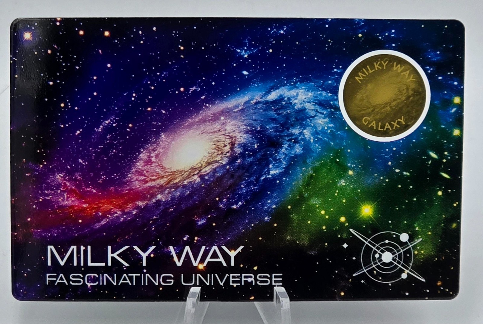 Milky way 1/1000 Oz Gold 999 Coin card 3000 Francs Chad 2023
