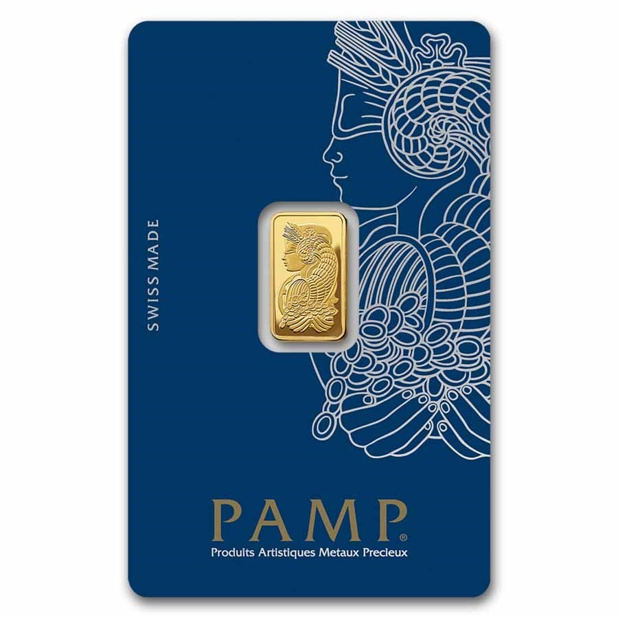 Pamp Suisse Lady Fortuna 2.5 Gram Gold Bar – Large Assay Card