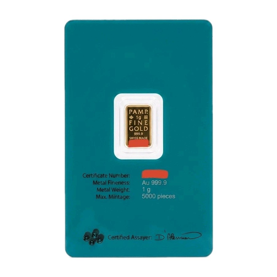RARE 1g PAMP Llama Gold Bar 999.9 Proof 1 Gram Fine Gold