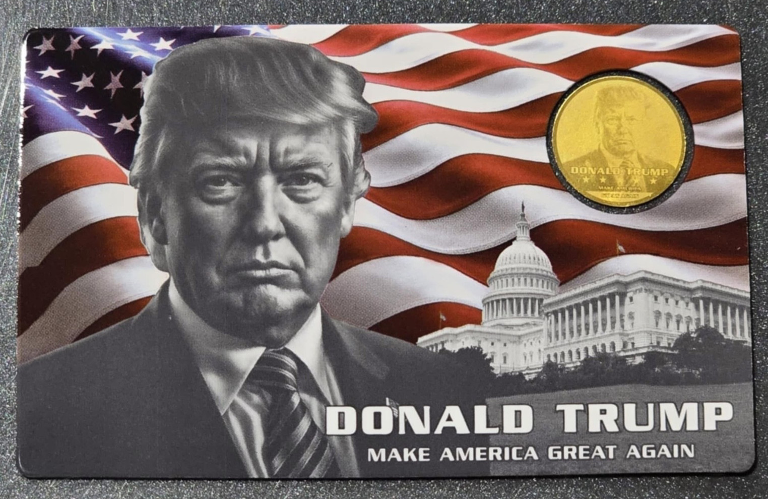 DONALD TRUMP 1/1000 Oz Gold Coin 3000 Francs Chad Coin