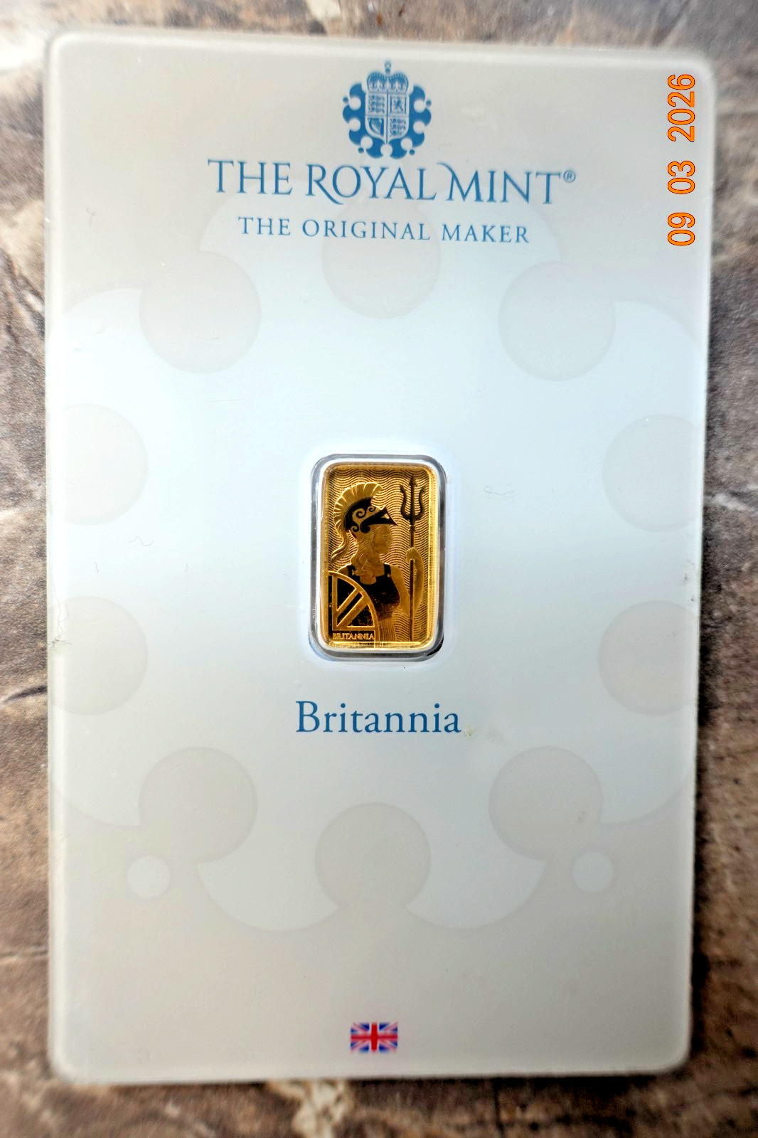 1g Gold Bar The Royal Mint Britannia 999.9 Fine Gold Sealed Assay