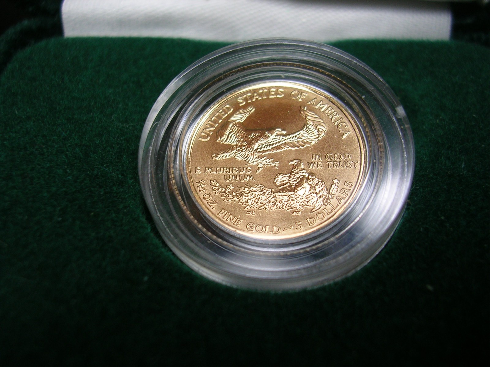 1995 Gold 1/10 oz Uncirculated UNC Eagle $5 Box and Coa