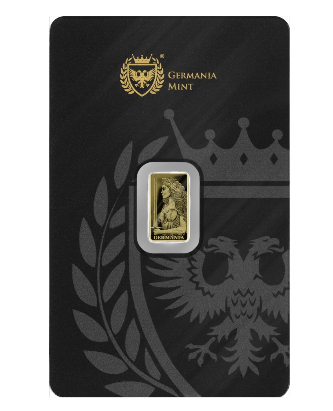 Germania Mint Lady Germania Minted 1/200 oz Gold Bar in Assay Card