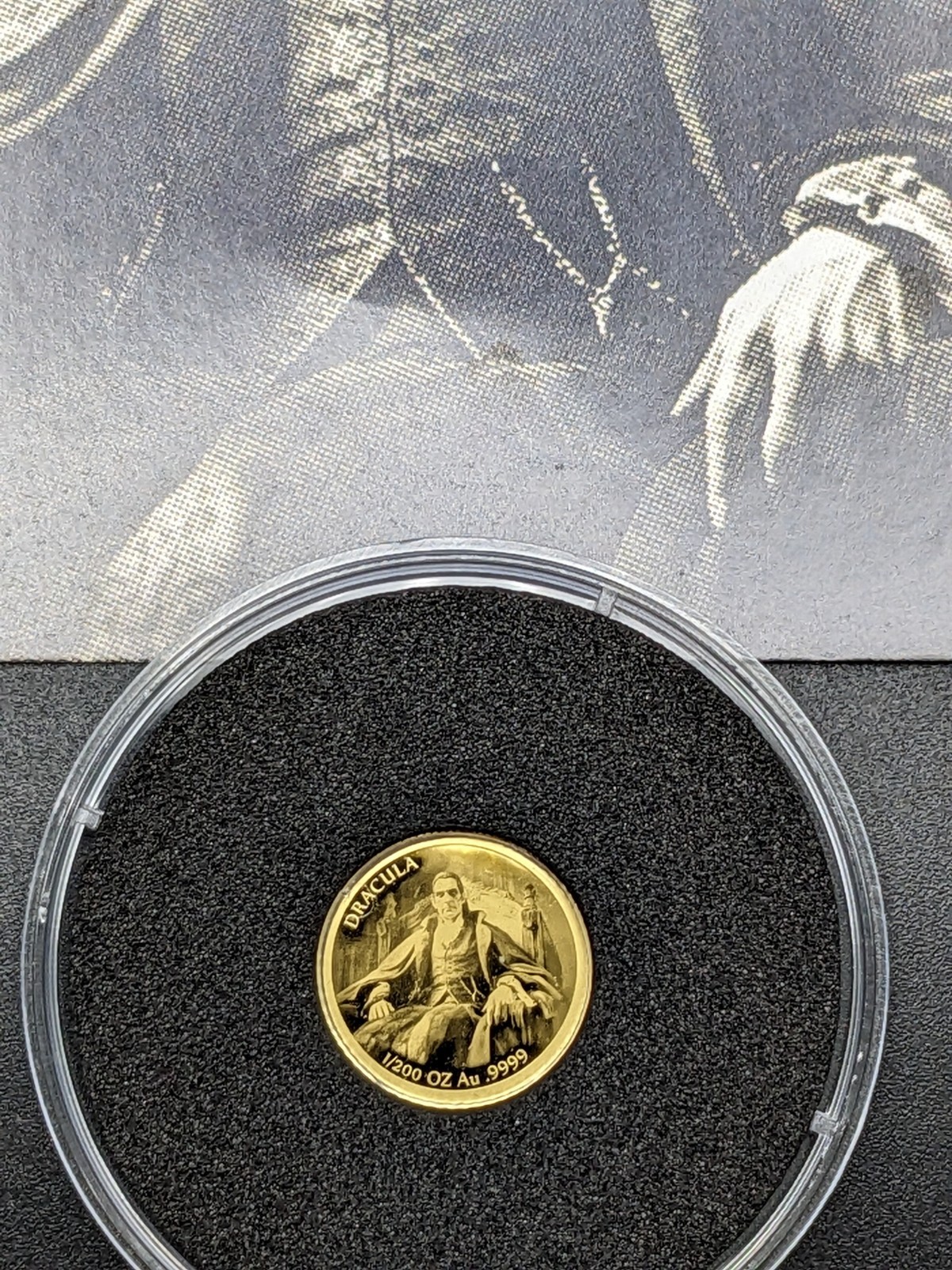 2026 Liberia Dracula 1/200oz 9999 Gold Coin in Capsule with COA Mintage 999