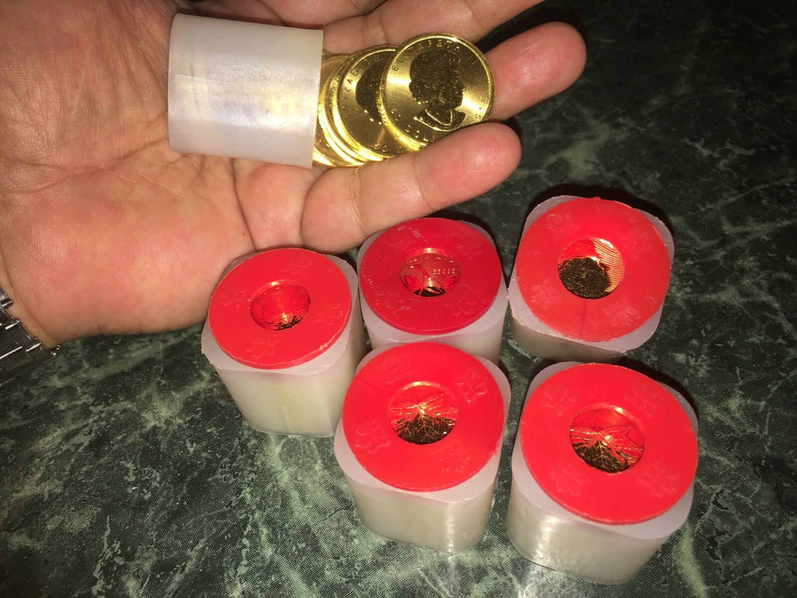Canada 1 OZ Maple 2018 Gold 9999 Fifty DOLLARS 6 TUBE LOT OF 60
