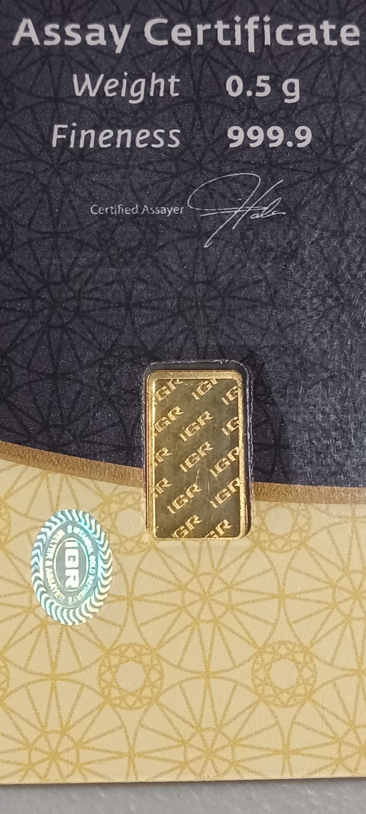 IGR .5 Gram Gold Bar 999.9 Fine #10097902 Istanbul Gold Refinery (1/2 Gram)