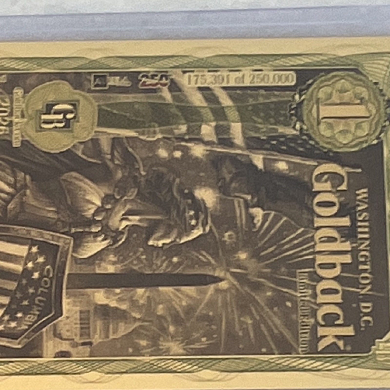 2026 Washington D.C. 1 Goldback 1/1000 oz .999 24K Gold Foil Note Limited Ed.