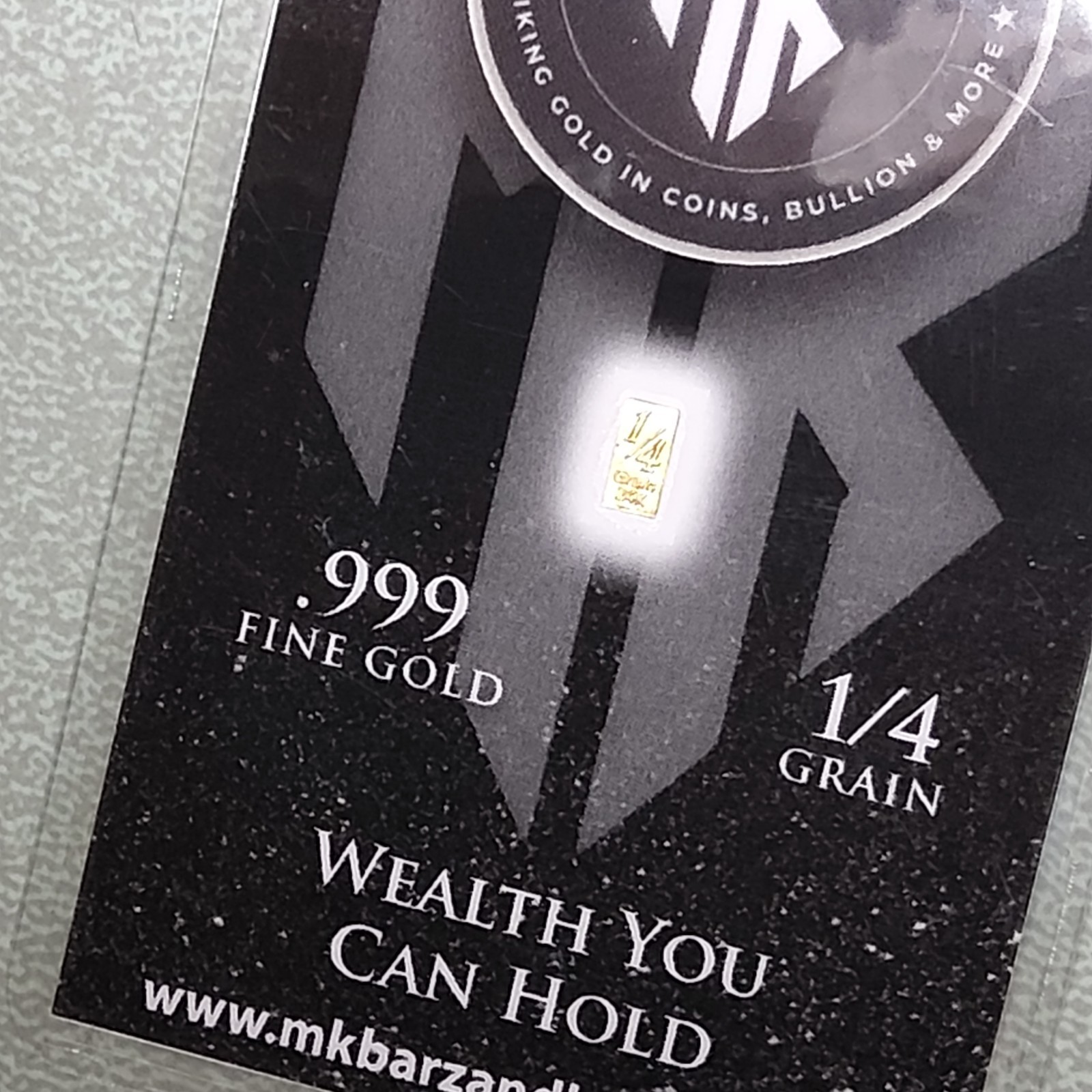 Gold 1/4GRAIN gold with Certificate