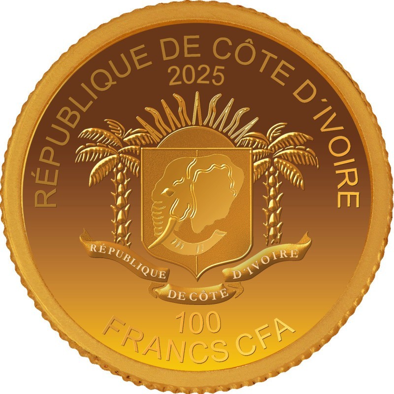 Michelangelo Cote d’Ivoire gold proof 2025 0.50 g Gold 999 Coin