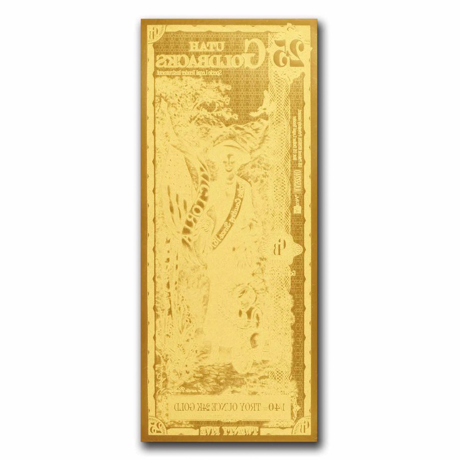 25 Utah Goldback – Aurum Gold Foil Note (24k)