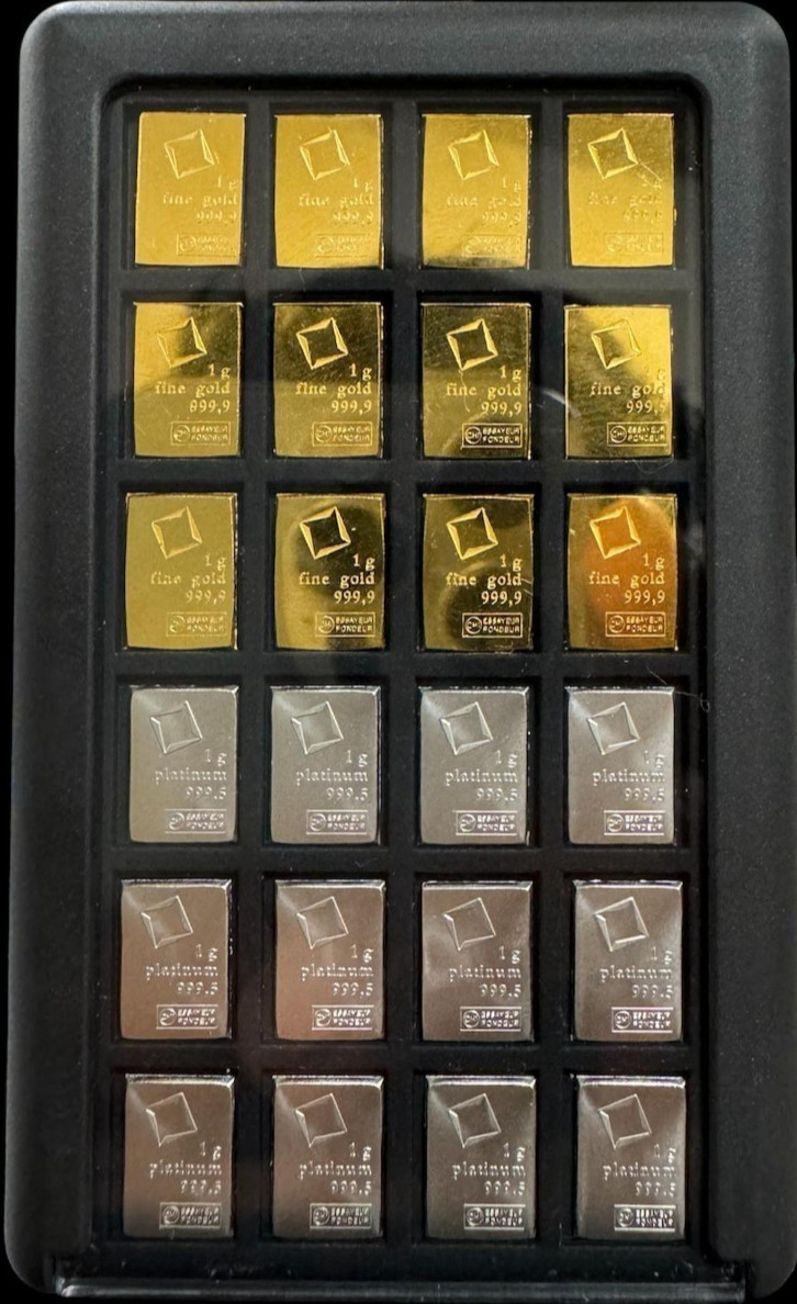 Valcambi Breakable 12 Gram Gold & 12 Gram Platinum (24 gr)in Element Card Holder