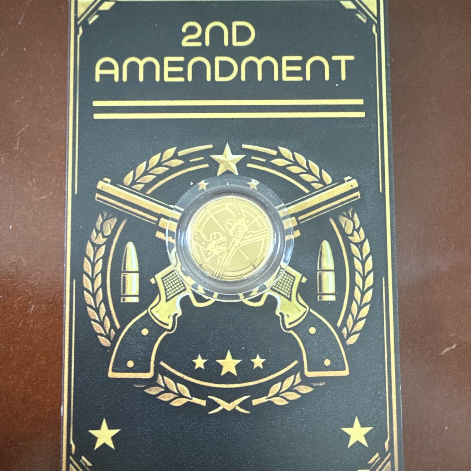 2nd Amendment 1/1000 oz Gold Round Proof Strike w/ Certificate of Authenticity