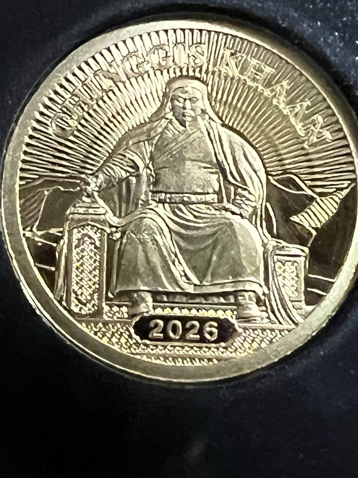 Chinggis Khaan 0.5 Gram Gold Coin .9999 Fine
