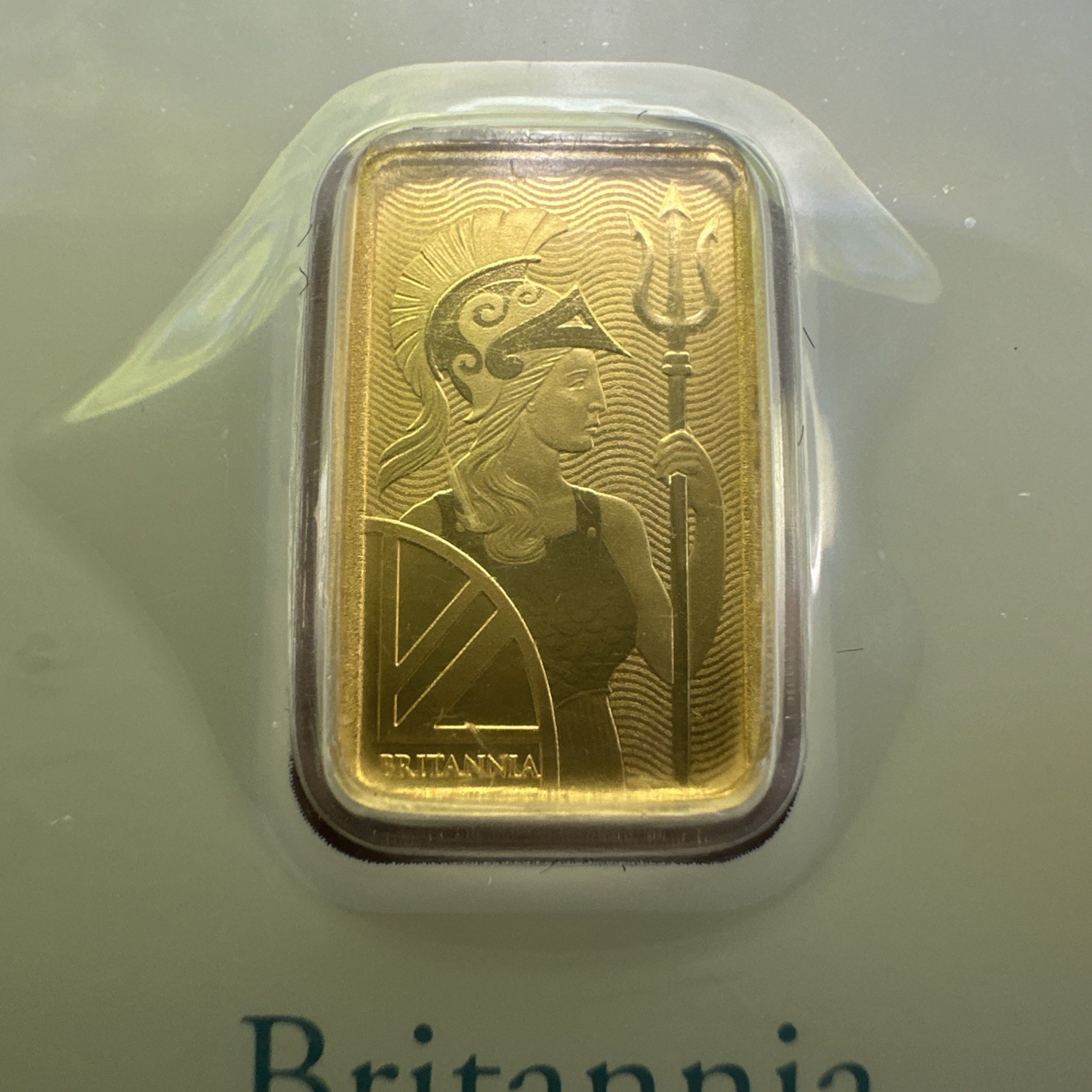 RARE 1g Gold Bar by The Royal Mint – Britannia In Assay Card – Beautiful Design