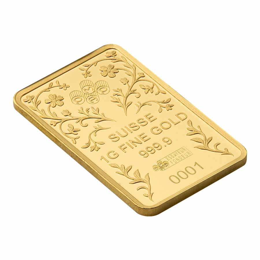 1 gram Gold Bar – PAMP Suisse Una & The Lion (In Assay w/ Sleeve)