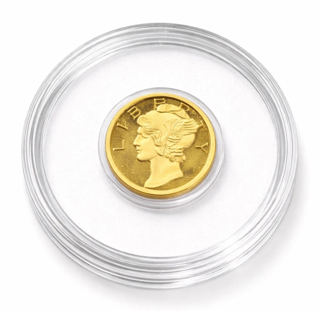 24K Gold 3 Coin Set – Eagle Flag / Mercury / Scarab – .9999 Fine Bullion