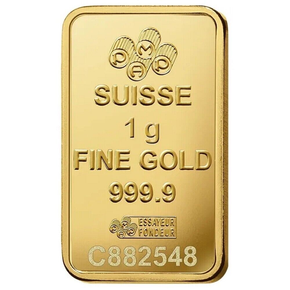 PAMP Suisse Rosa 1 gram .9999 Gold Bar – Sealed Assay Card – IN STOCK