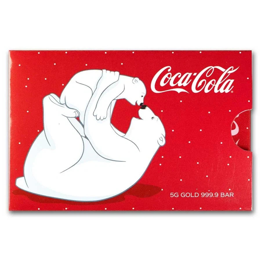 5 gram Gold Bar – PAMP Coca-Cola® Polar Bear Limited mintage of 5,000 bars