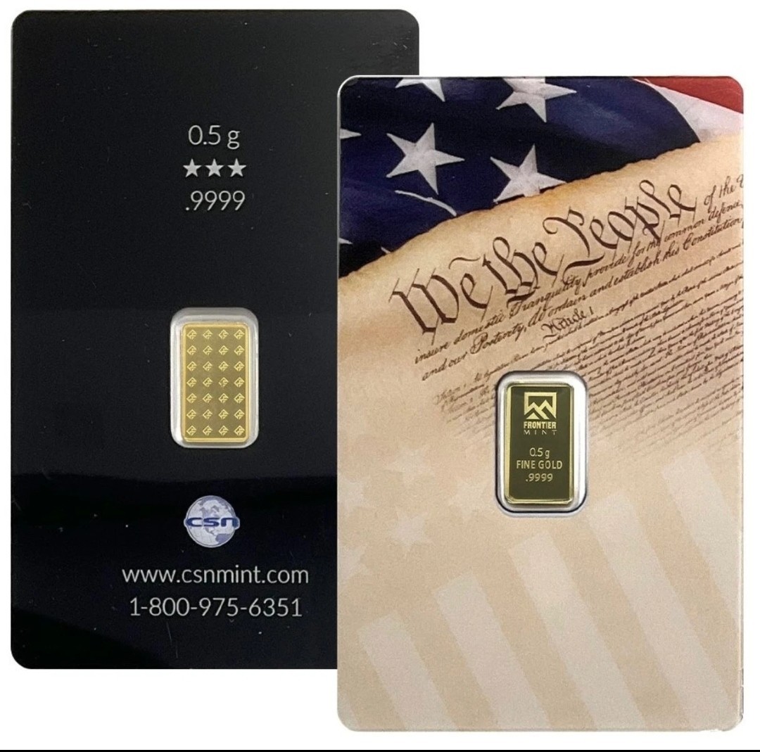 “WE THE PEOPLE” 🇺🇸 .9999 GOLD Bar – Pure Investment Grade Bullion in Assay ✨