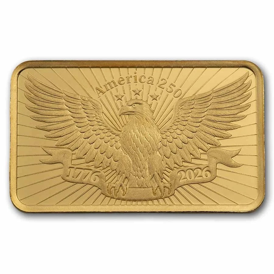 2.5 gram Gold Bar – PAMP 250th Anniversary of the USA