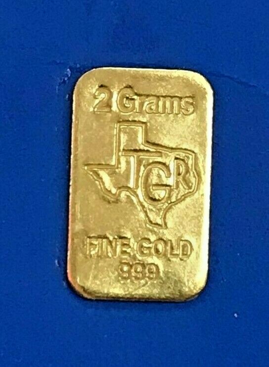 2 GRAM GOLD TGR BAR 24K PREMIUM BULLION 999.9 FINE INGOT Bin29