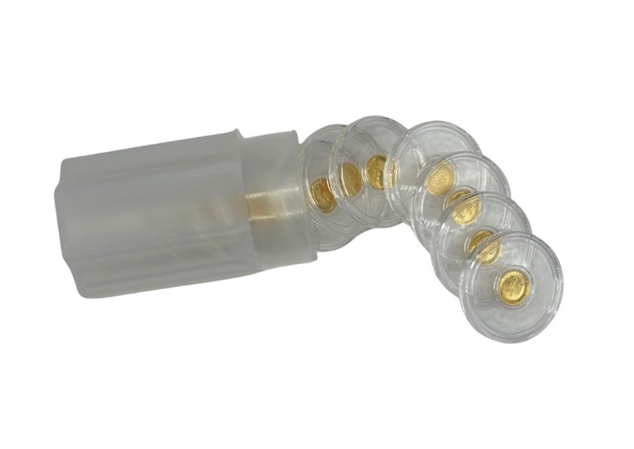 Tube 10 x .9999 Fine Gold Round – White Tailed Deer (Sealed in Capsule)