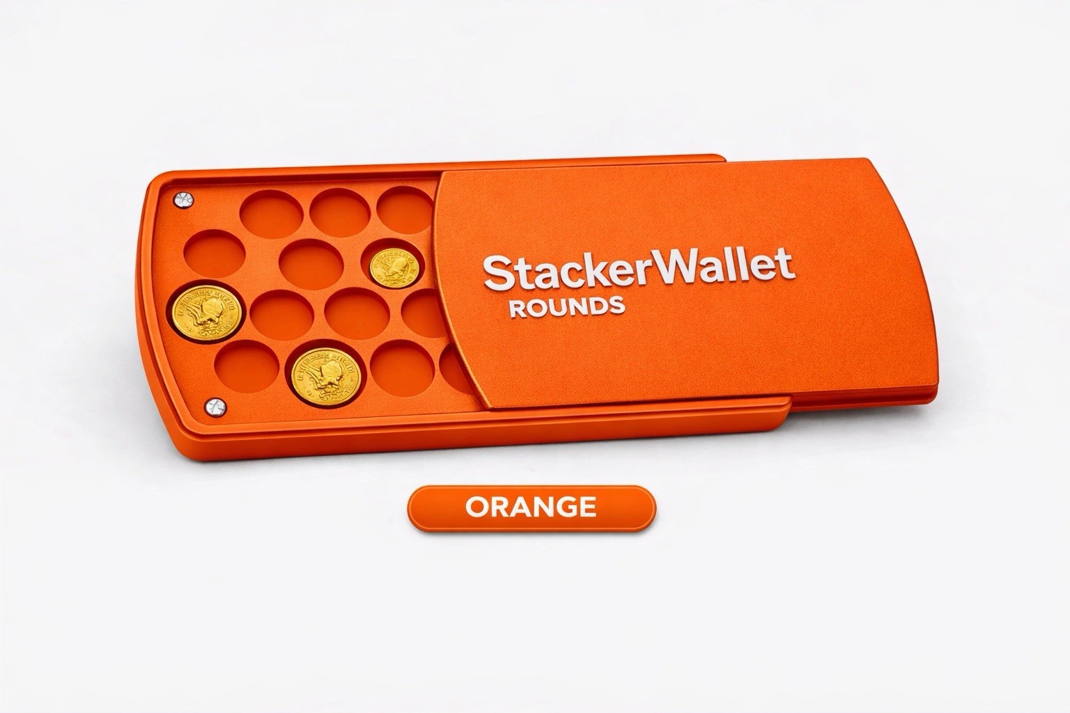 StackerWallet ROUNDS Coin Case | Gold Silver Platinum Storage | Magnetic Lid