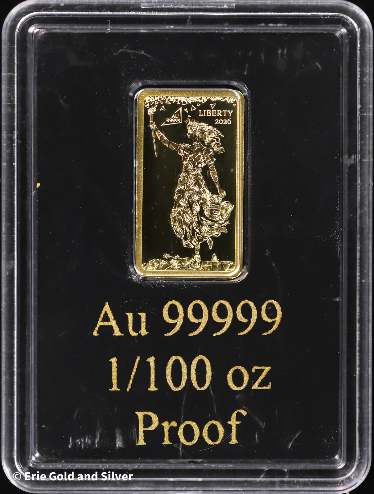 Solomon Islands Liberty Proof 1/100th oz Gold Bar