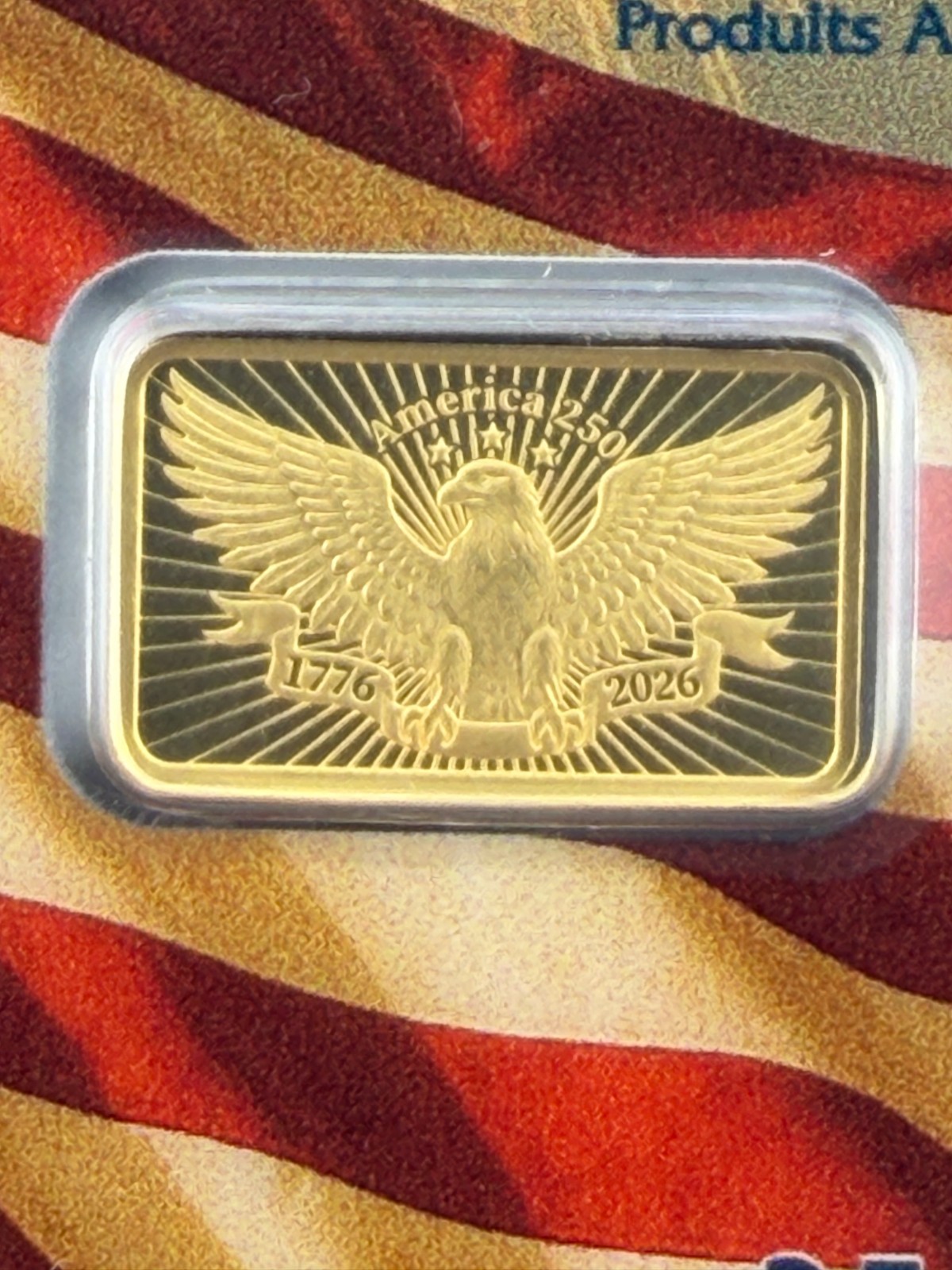 2.5 gram Gold Bar – PAMP 250th Anniversary of the USA