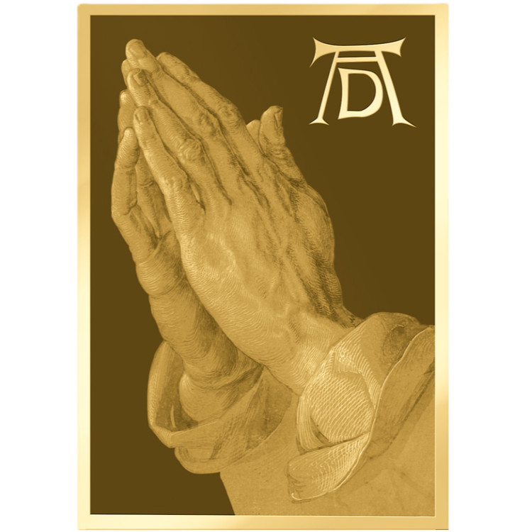 Chad Praying Hands Albrecht Durer 1/1000oz 999 Gold Coin in Themed Card