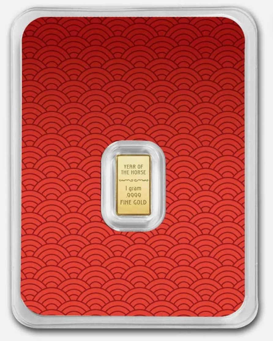 [IN STOCK] 1 gram Gold Bar – 2026 APMEX Year of the Horse (TEP, Series 2)
