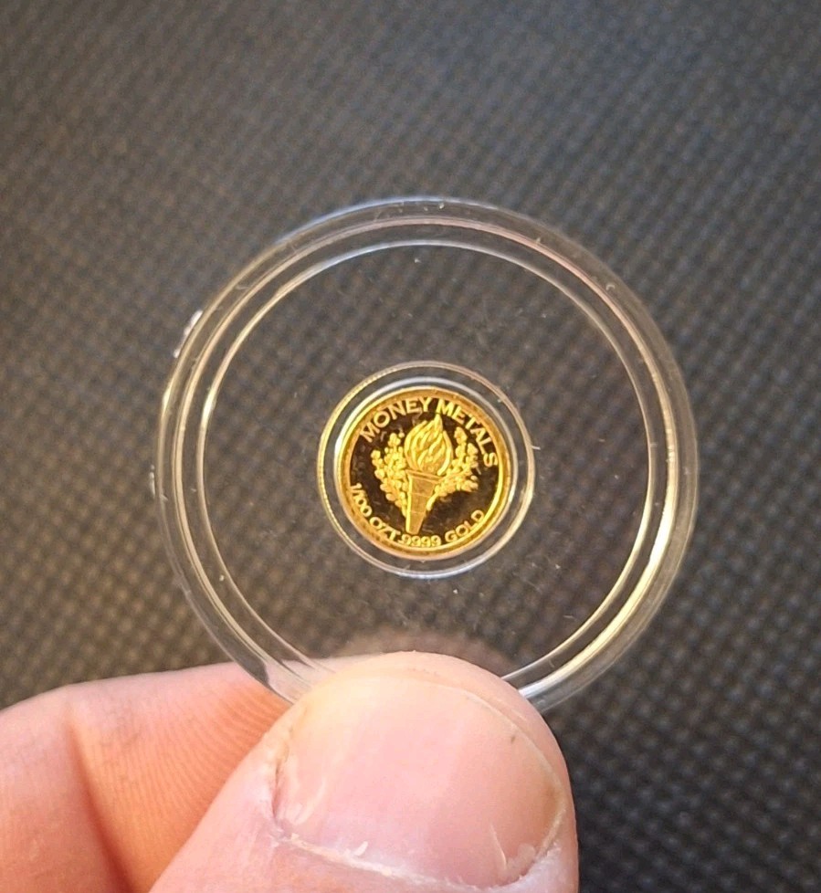 1/100 oz .9999 Fine Gold Winged Liberty Round Rare Fractional Bullion